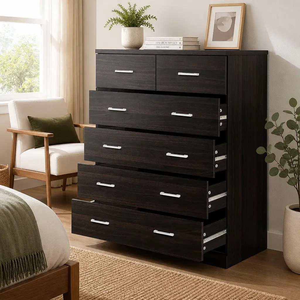 6 Drawer Chest Tallboy for Bedroom Storage