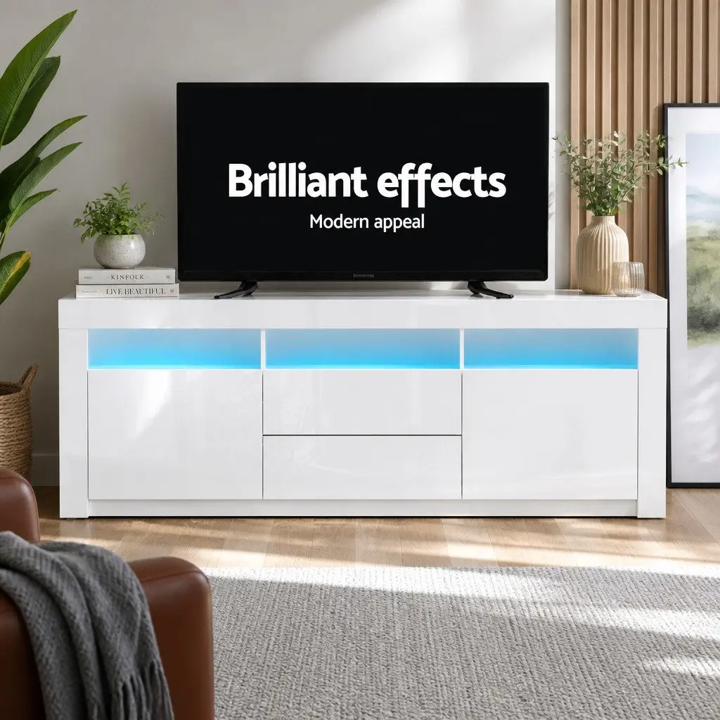 160cm Entertainment Unit with LED Lighting