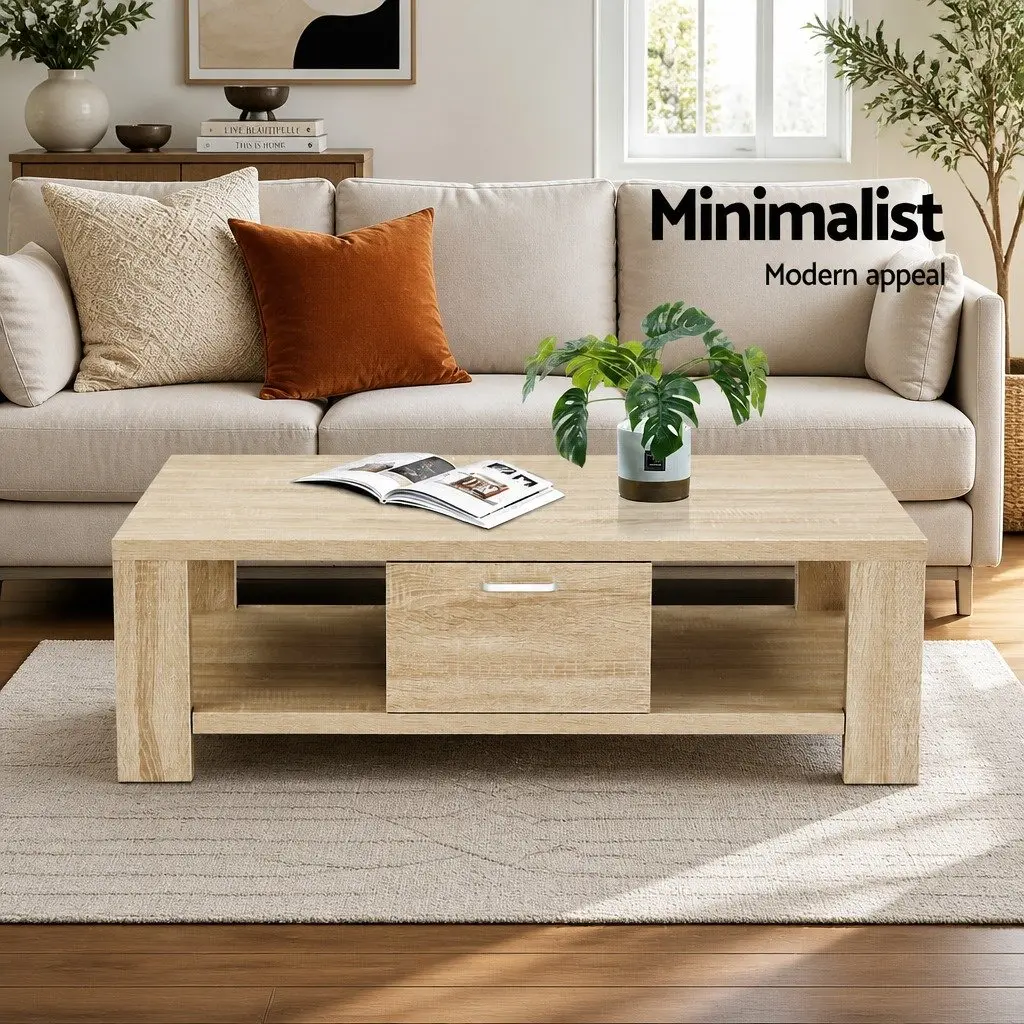 Coffee Table Honeycomb Board 90cm x 45cm x 35.5cm Oak