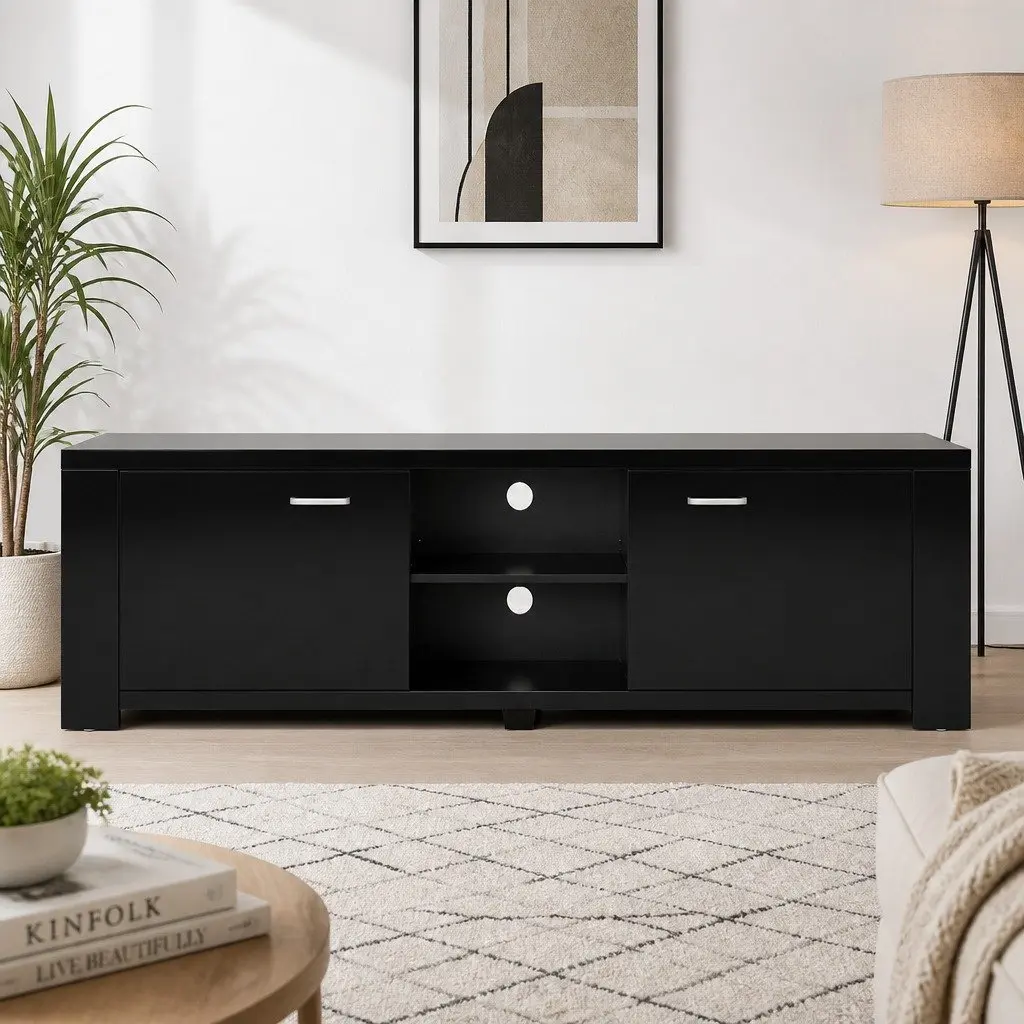 TV Unit Honeycomb Board 160cm Black