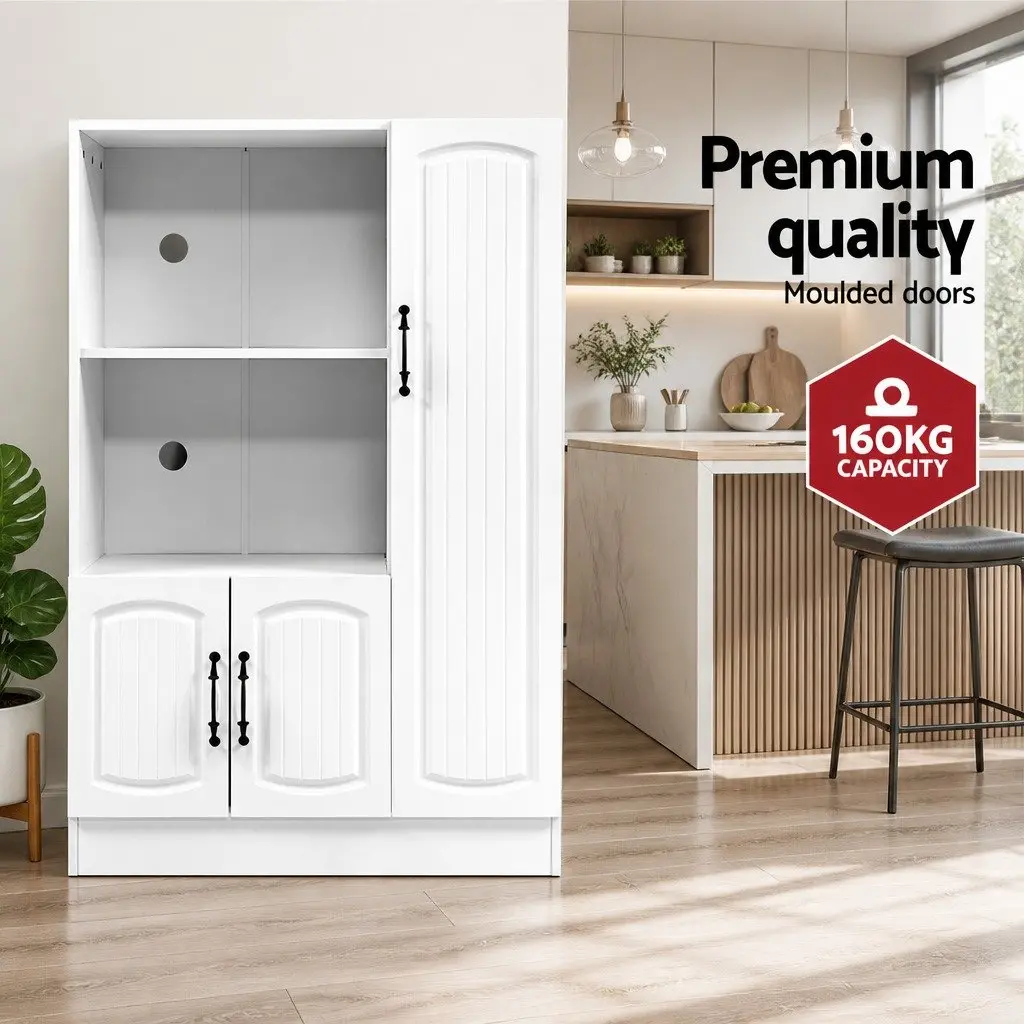 Buffet Sideboard Cabinet with Shelves in White