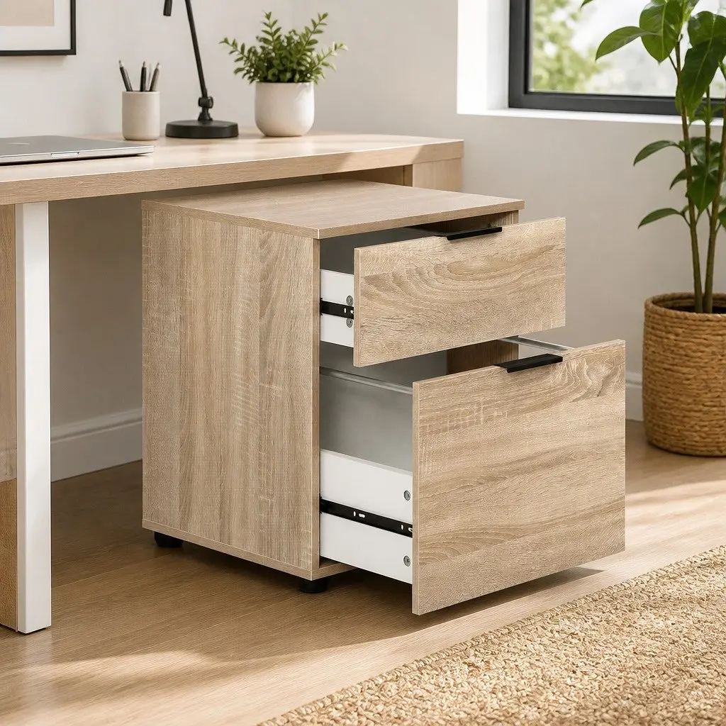 2 Drawer Filing Cabinet in Beige