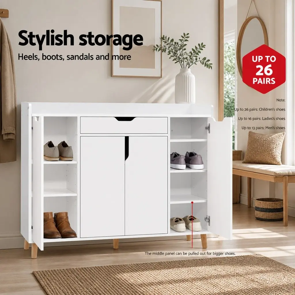 Shoe Rack Cabinet with Adjustable Shelves