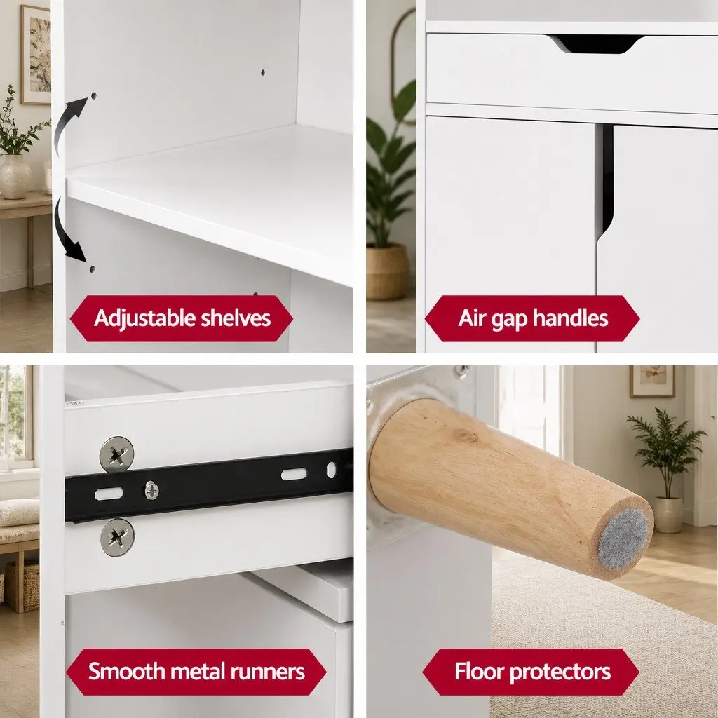 Shoe Rack Cabinet with Adjustable Shelves