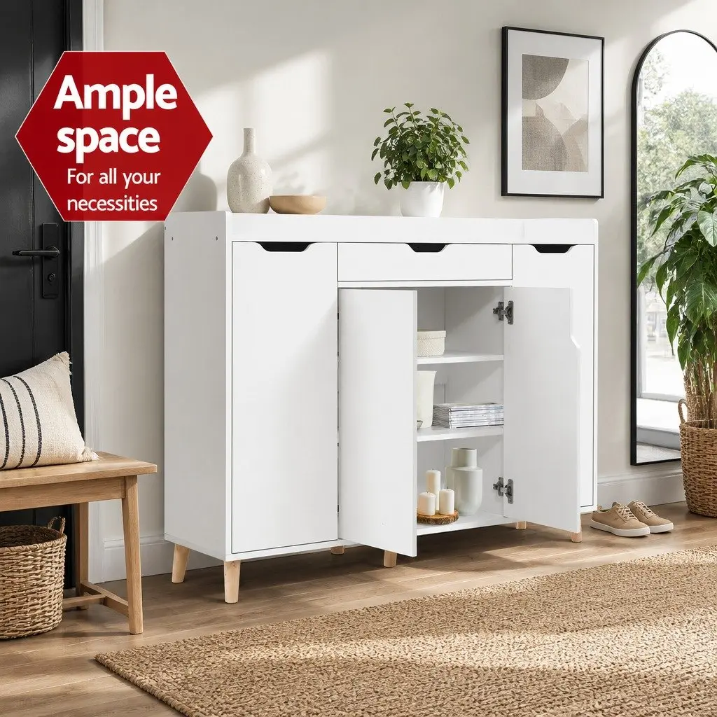 Shoe Rack Cabinet with Adjustable Shelves