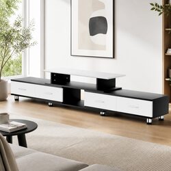 Extendable TV Cabinet Entertainment Unit with Drawers