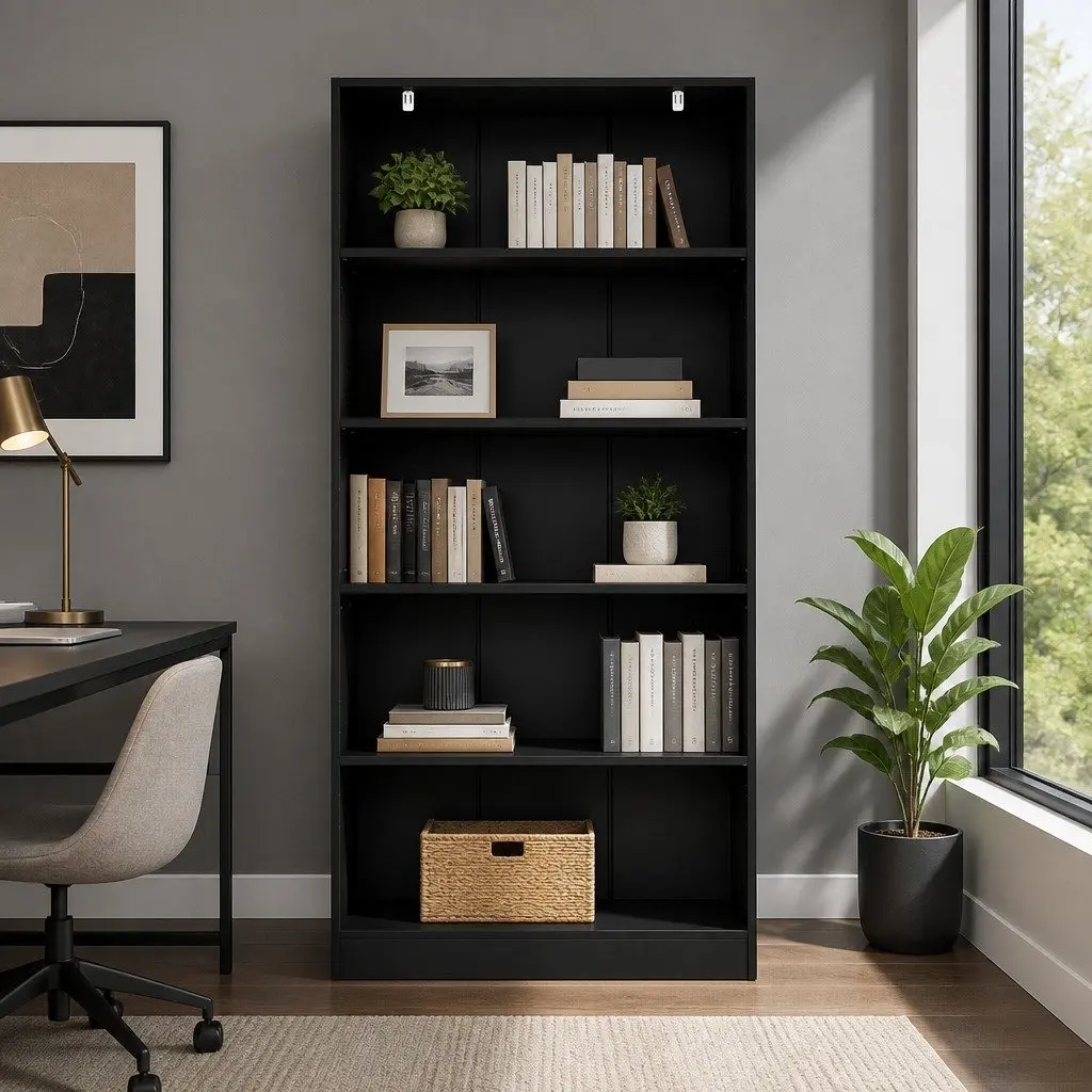 5-Tier Bookshelf for Living Room or Office