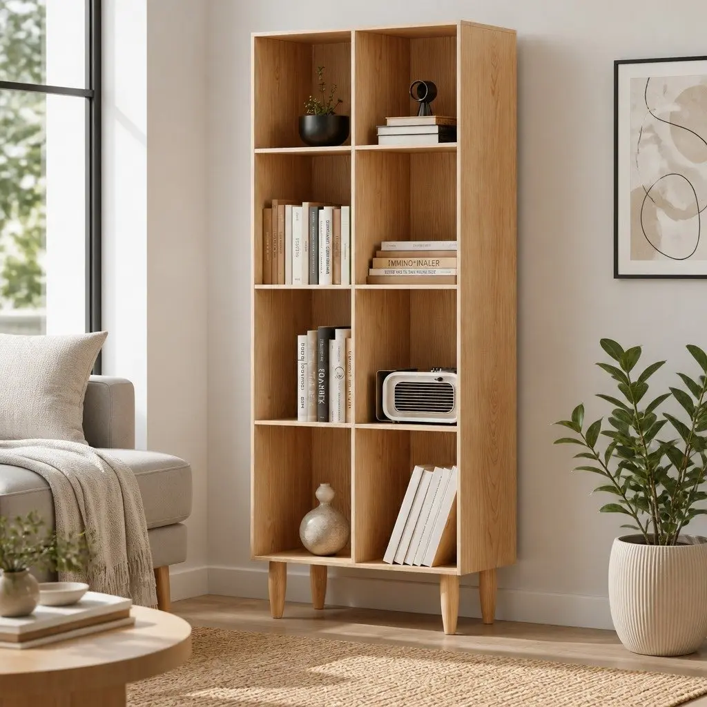 Bookshelf Particle Board 4 Tier Pine