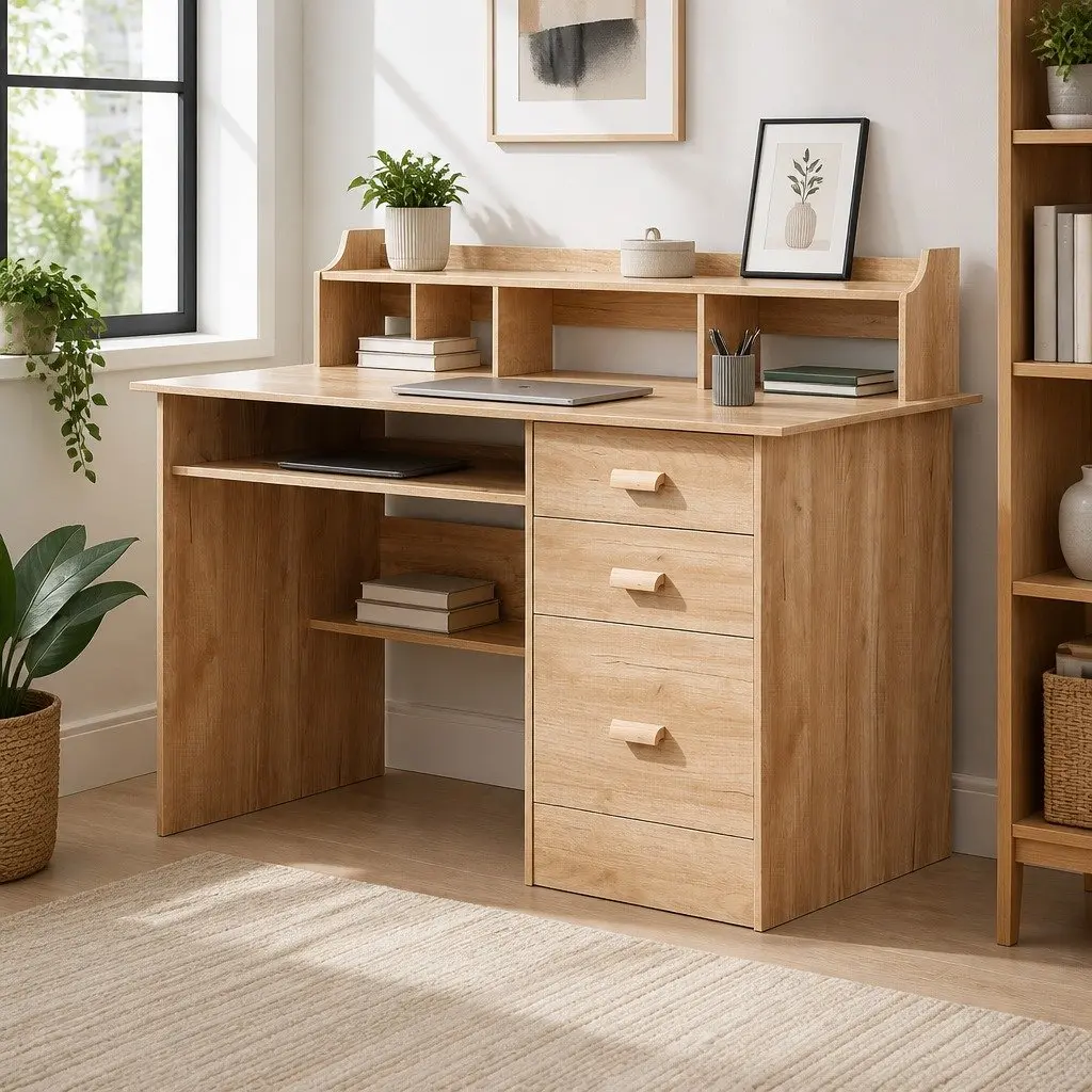 Computer Desk with Ample Storage and Drawers