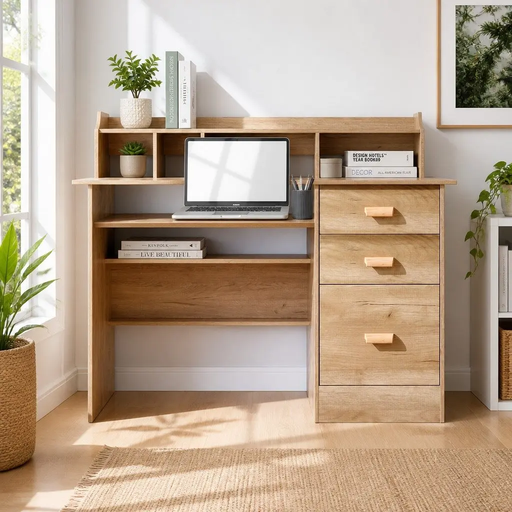 Computer Desk with Ample Storage and Drawers
