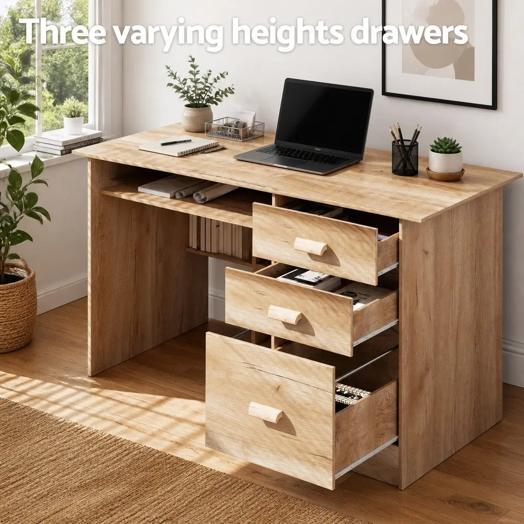 Computer Desk with Ample Storage and Drawers