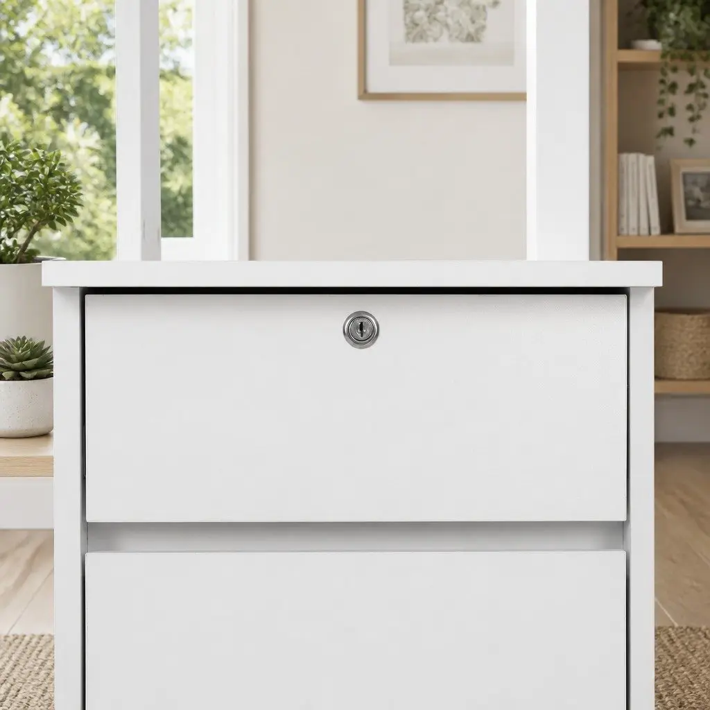 Computer Desk with Storage Solutions in White