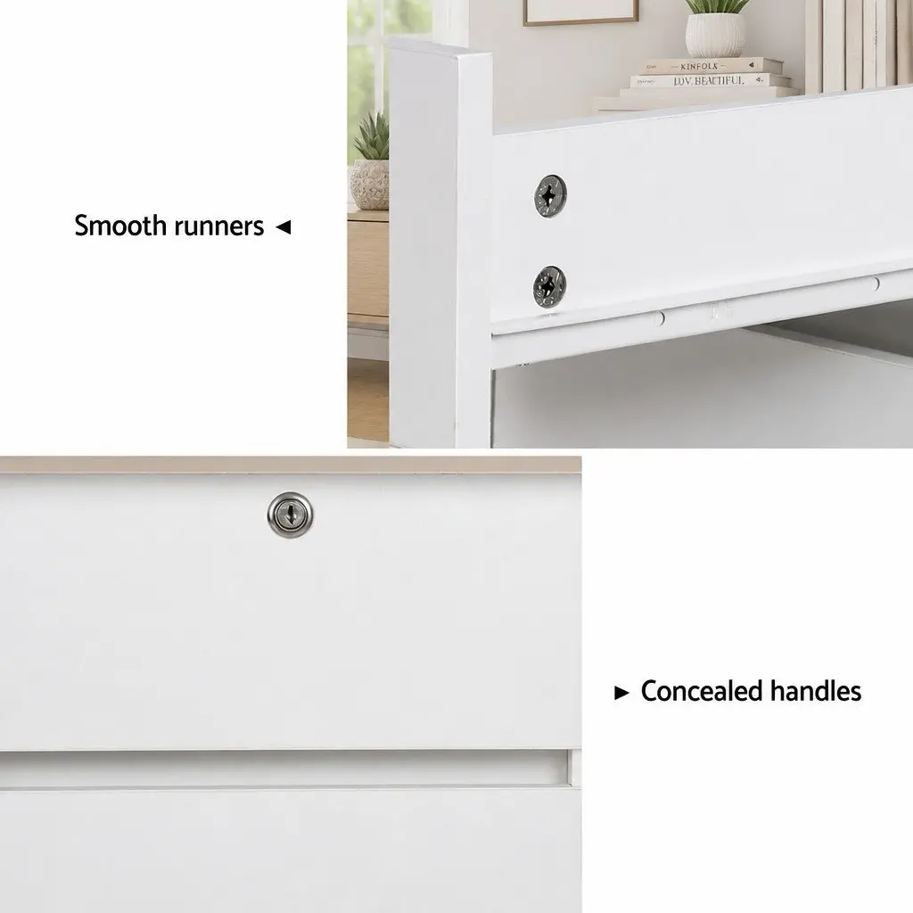 Computer Desk with Storage Solutions in White