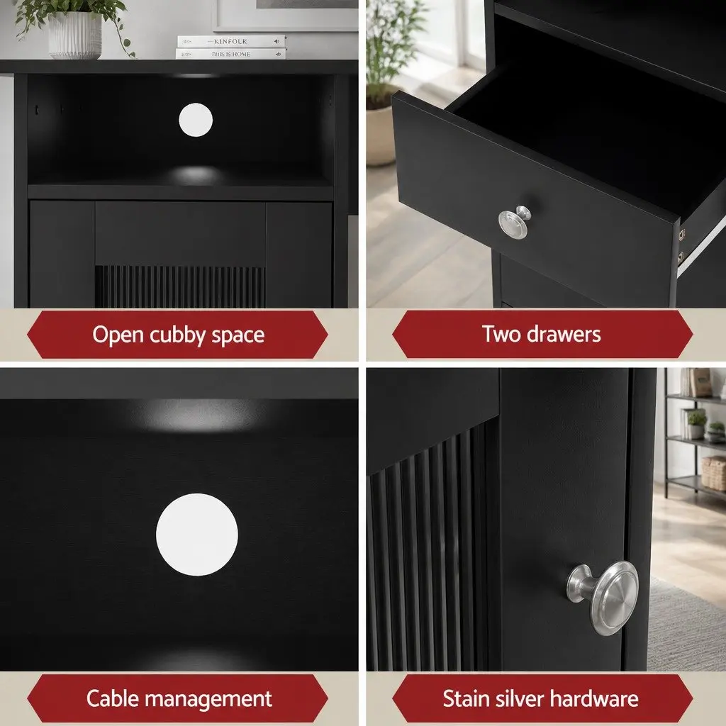 L-Shaped Computer Desk with Storage Solutions