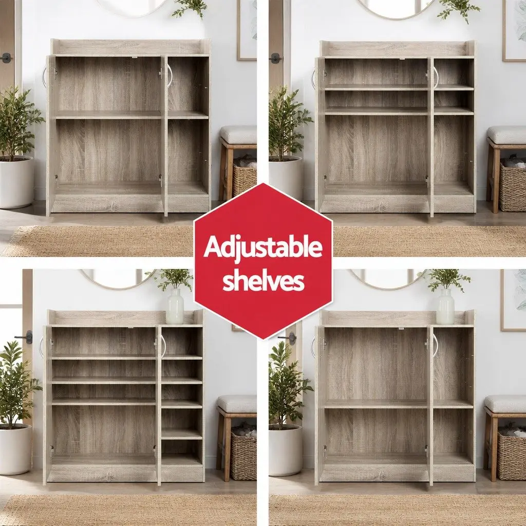 Shoe Rack Cabinet with Adjustable Shelves