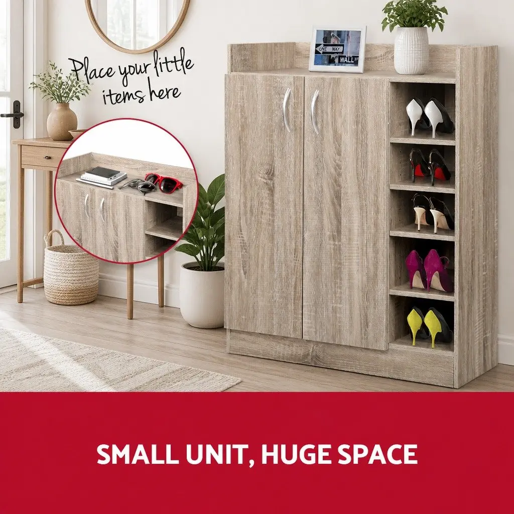 Shoe Rack Cabinet with Adjustable Shelves