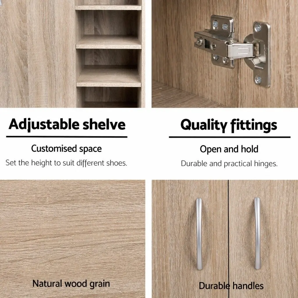Shoe Rack Cabinet with Adjustable Shelves