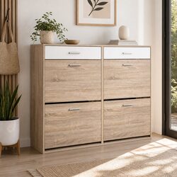 Durable Shoe Rack Cabinet for 36 Pairs with Adjustable Shelves