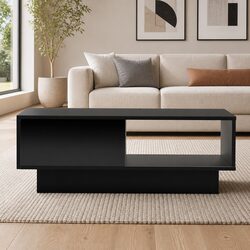 Stylish LED Coffee Table with Storage and Remote Control