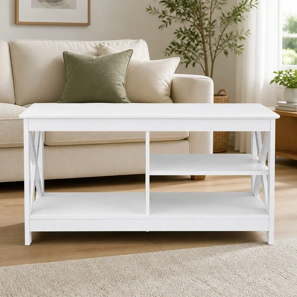Coffee Table Particle Board 90cm x 50cm x 45cm White
