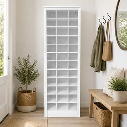 Premium 12-Tier Shoe Rack for 36 Pairs in White