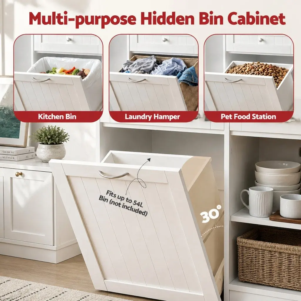 Buffet Sideboard Cabinet Particle Board 100cm White