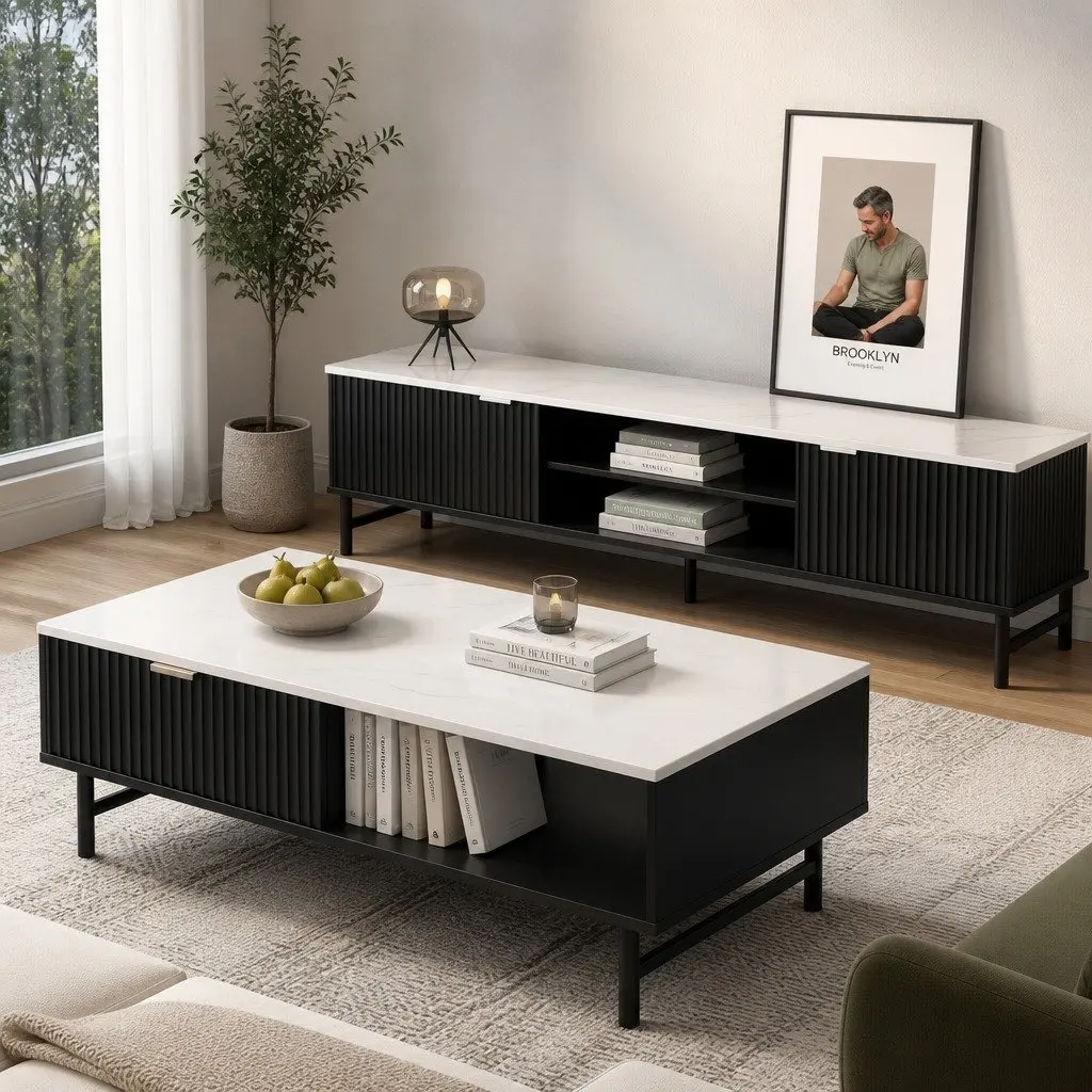 TV Entertainment Unit and Coffee Table Set