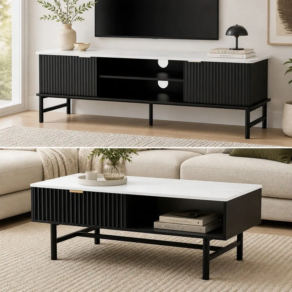 TV Entertainment Unit and Coffee Table Set
