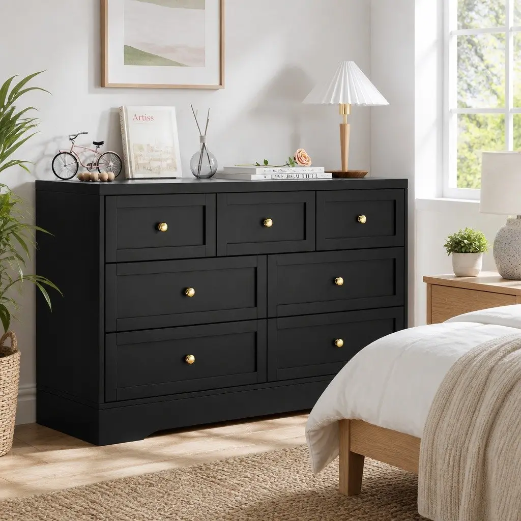 7 Drawer Chest Dresser for Bedroom or Living Room