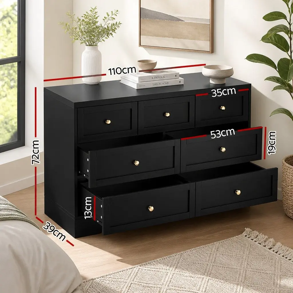 7 Drawer Chest Dresser for Bedroom or Living Room