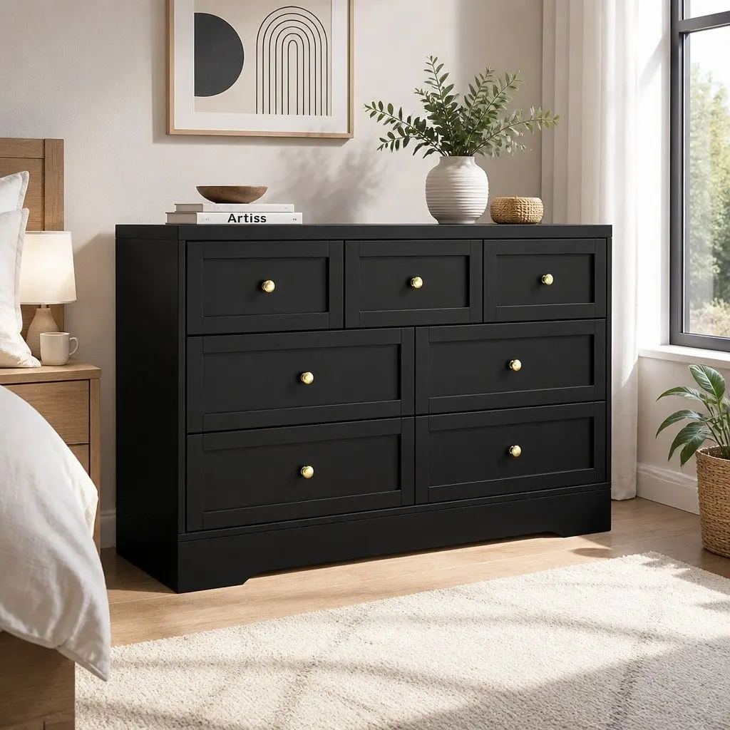 7 Drawer Chest Dresser for Bedroom or Living Room