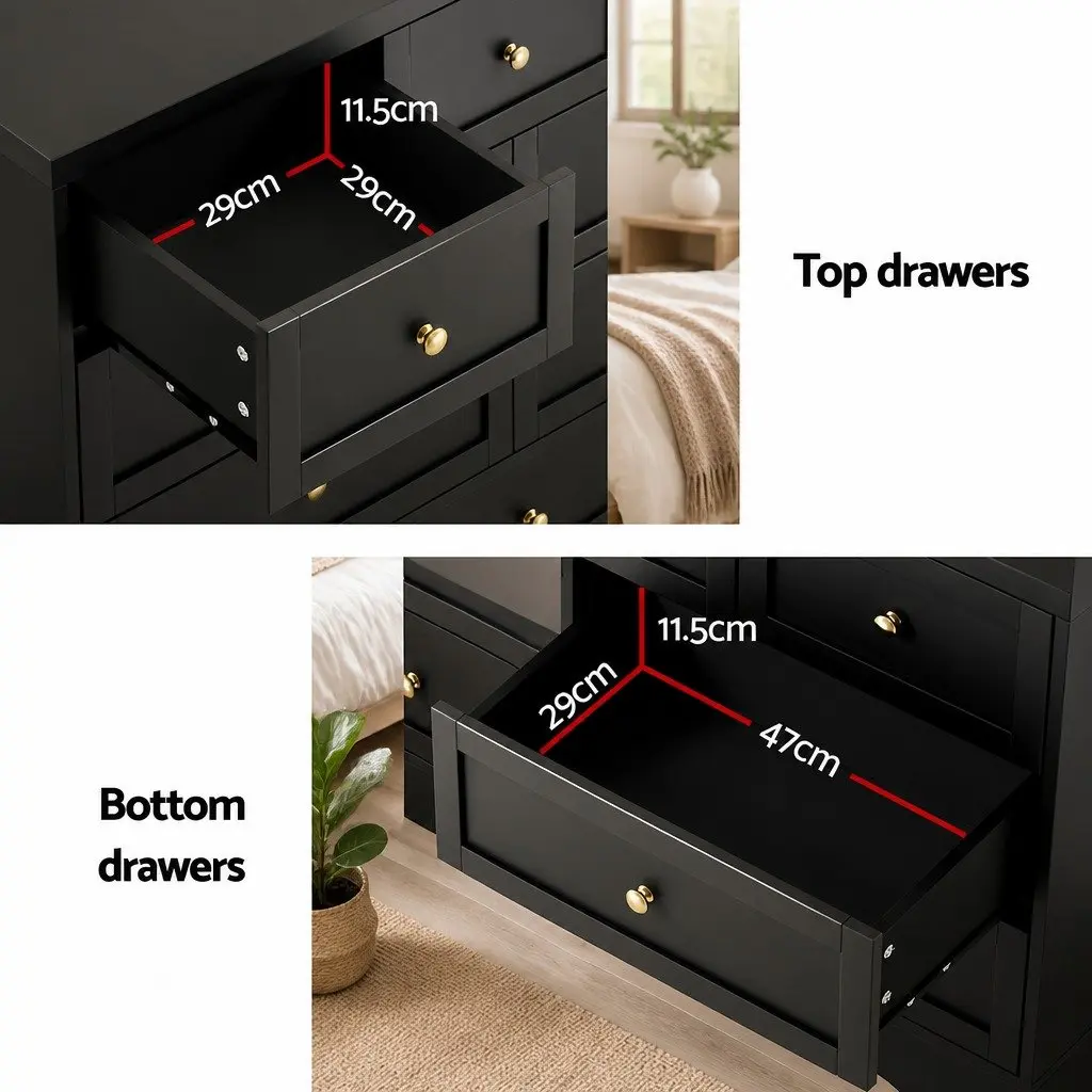 7 Drawer Chest Dresser for Bedroom or Living Room
