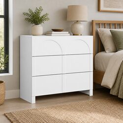 Durable 3 Drawer Chest with Concave-Front Design