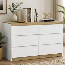 Stylish 6 Drawer Chest of Drawers for Bedroom Storage