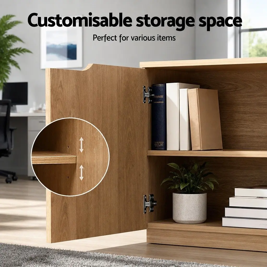 TV Unit Pine 180cm Storage Cabinet Media Display
