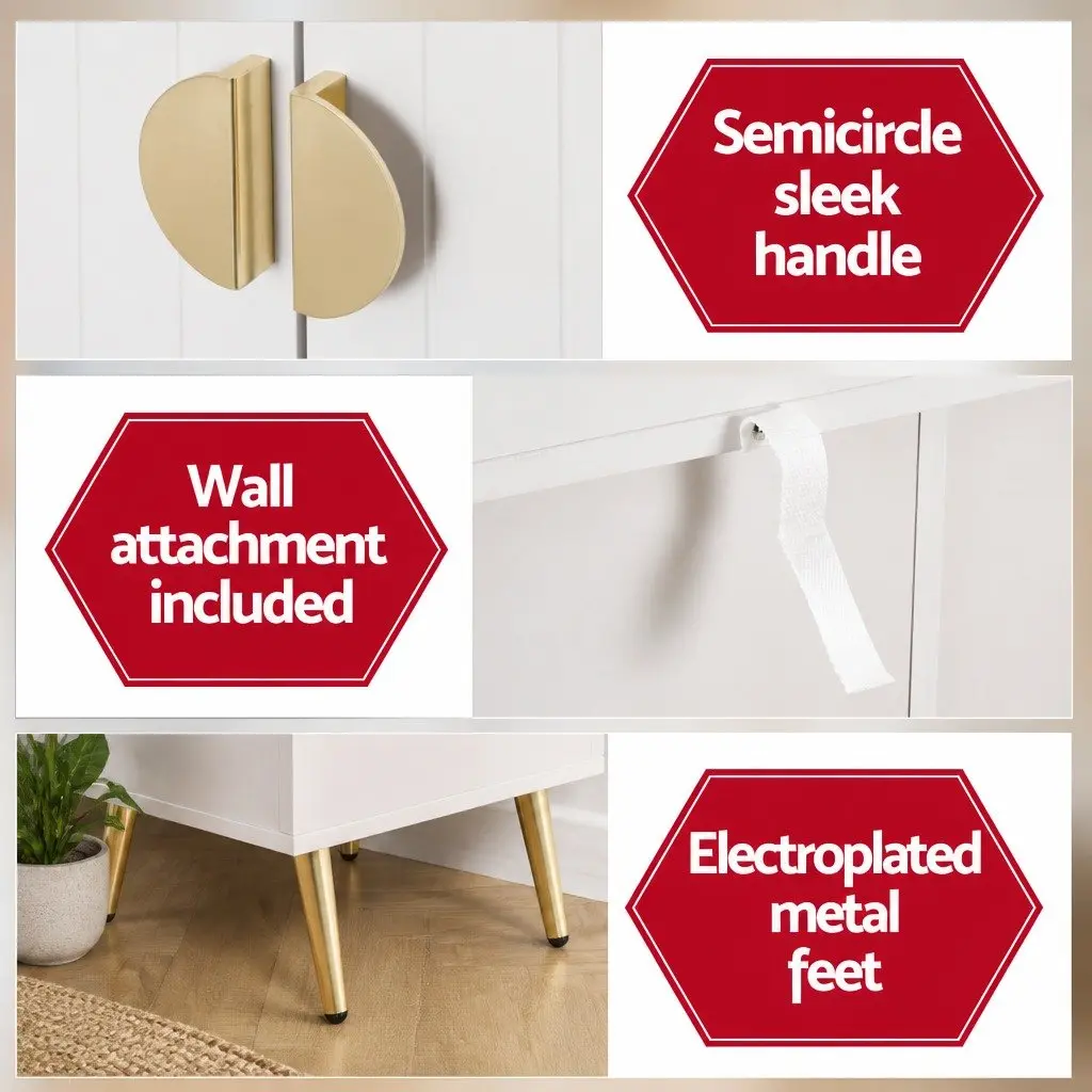 Shoe Rack Cabinet Particle Board 5-Tier Adjustable Shelves White