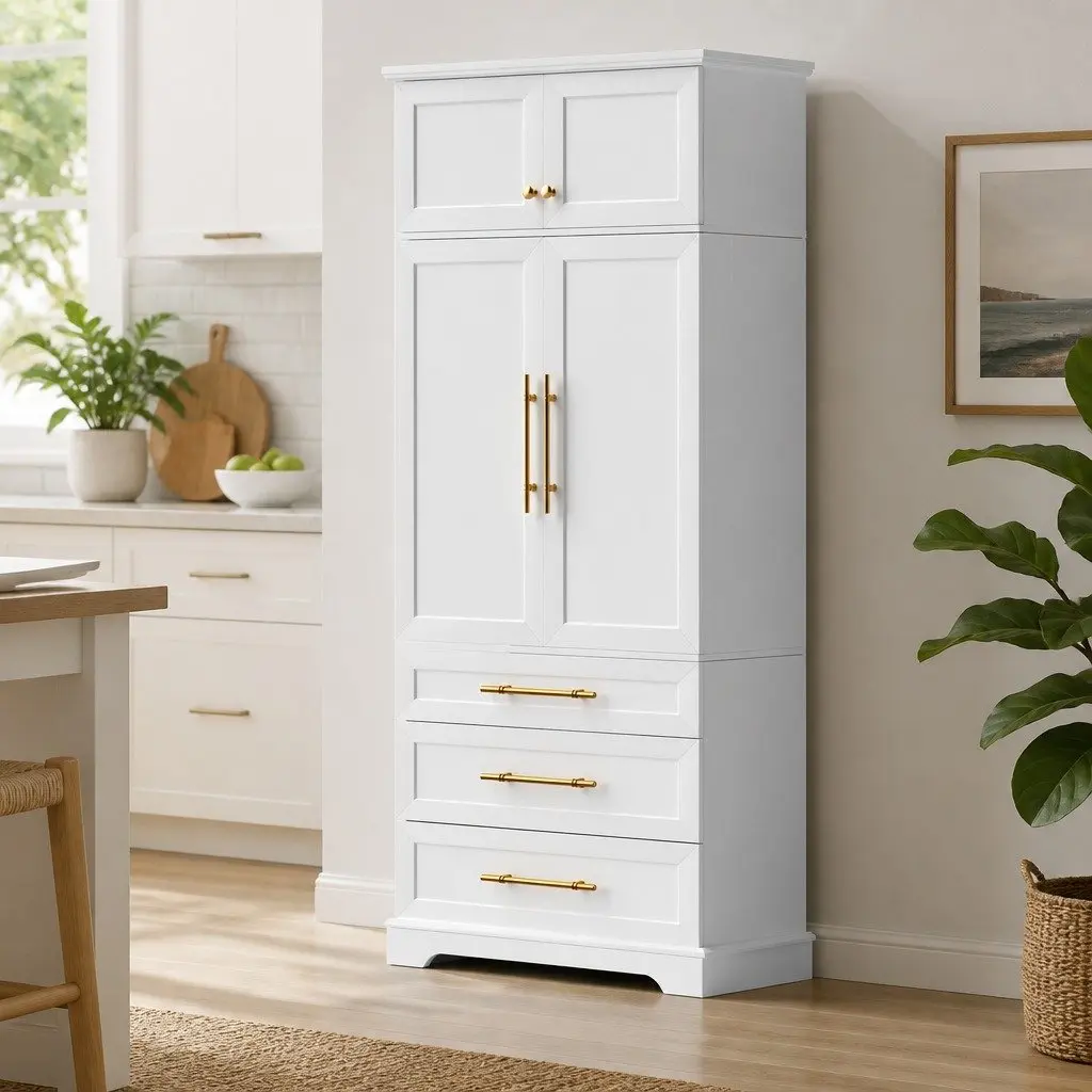 White Buffet Sideboard Storage Cabinet