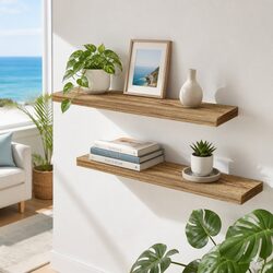Set of 2 Floating Wall Shelves for Stylish Storage