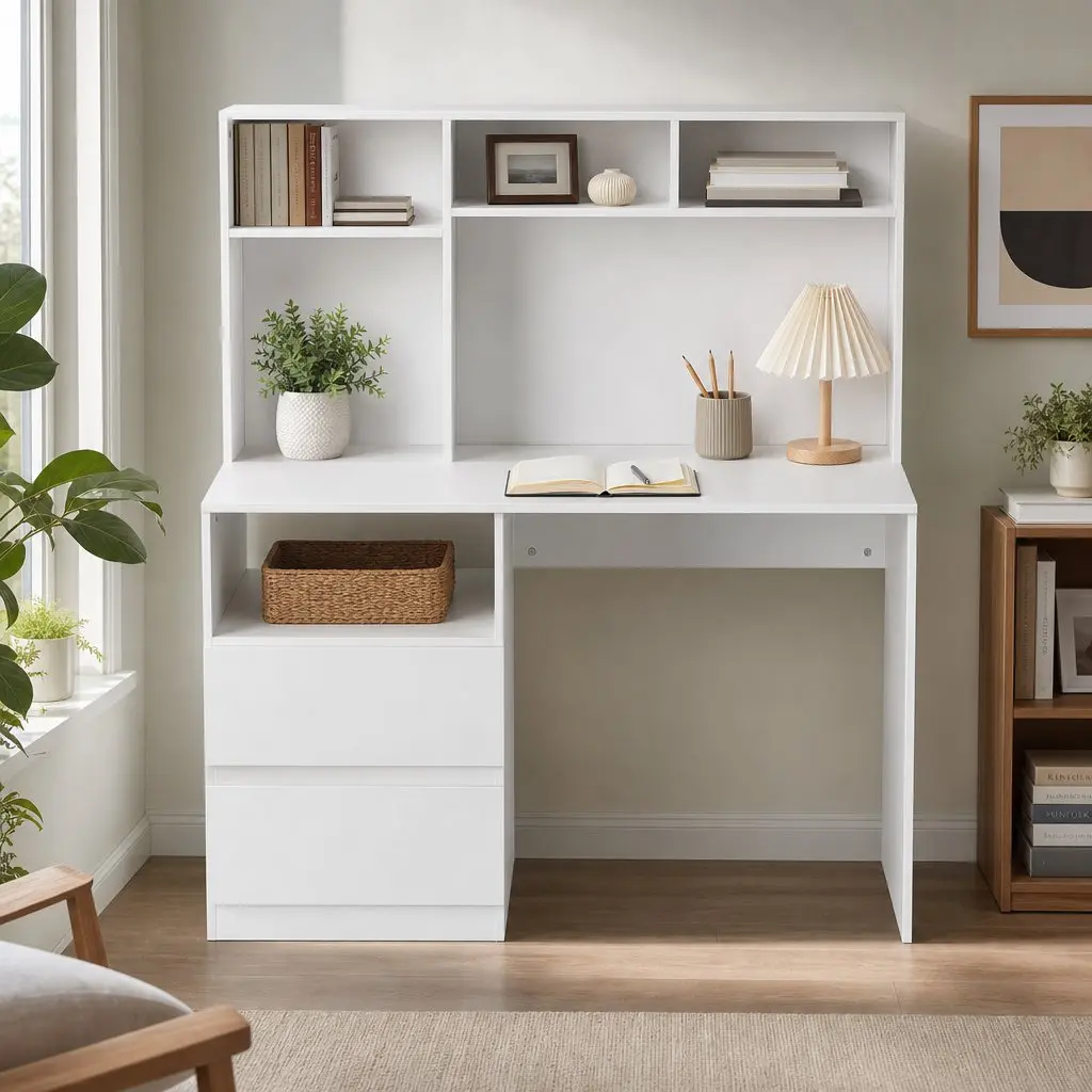 Computer Desk Particle Board 120cm White