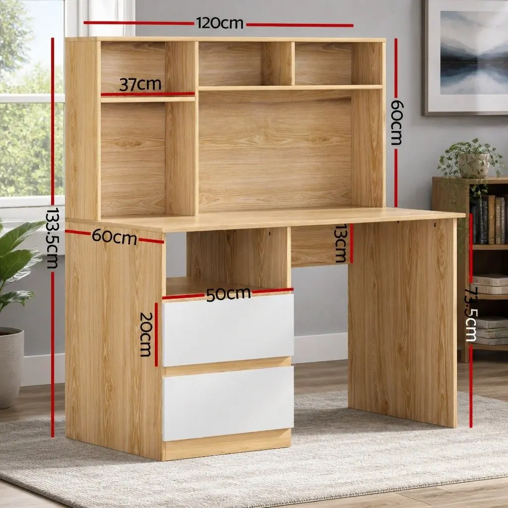 Computer Desk with Storage Solutions in White