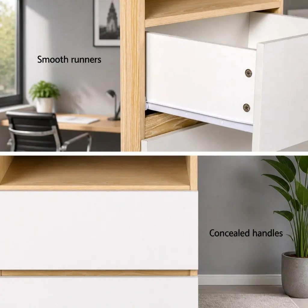 Computer Desk with Storage Solutions in White