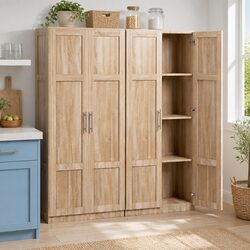 2-Piece Pine Buffet Sideboard Cabinets for Storage