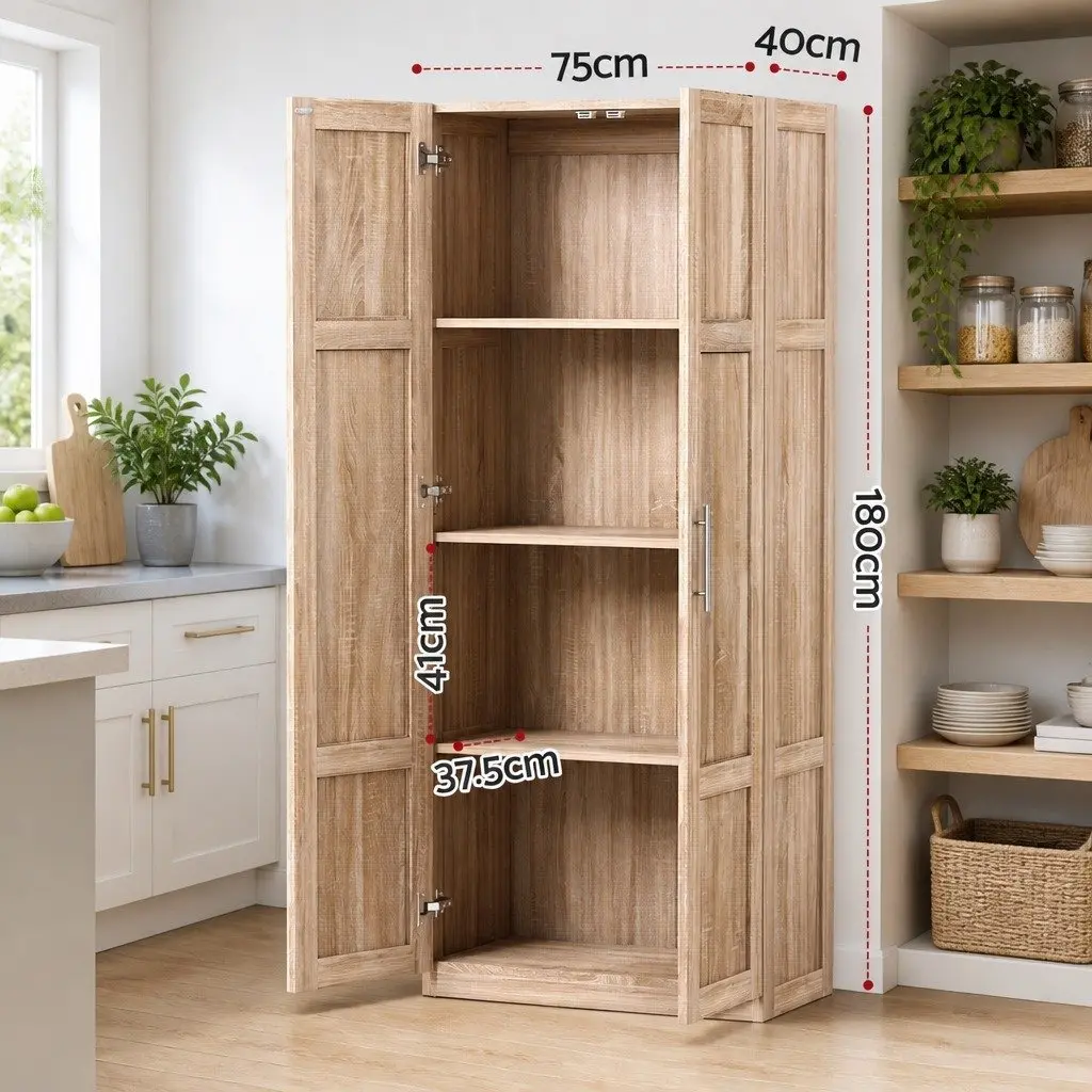 2-Piece Pine Buffet Sideboard Cabinets for Storage