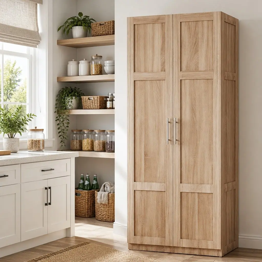 2-Piece Pine Buffet Sideboard Cabinets for Storage