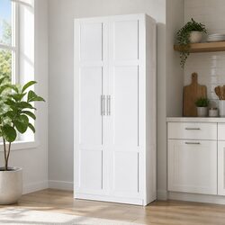 Sturdy 2 Door Storage Cabinet for Kitchen and Living Room