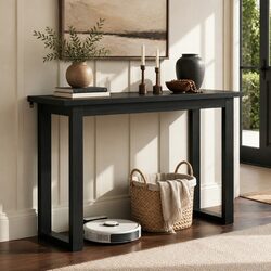 Stylish 110CM Black Console Table for Entryways