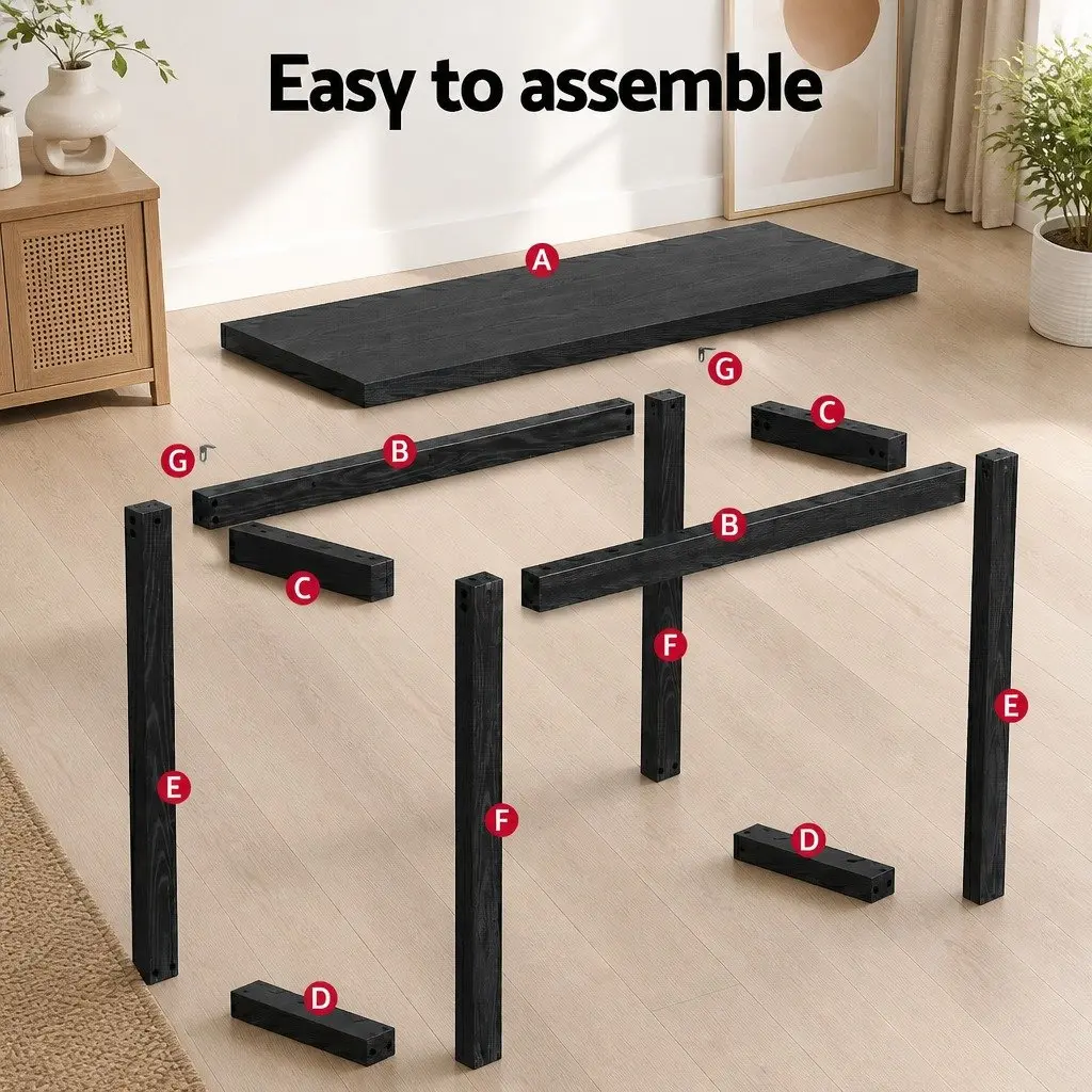 Console Table E1 Particle Board 110CM Black
