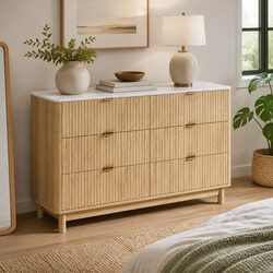 High-Quality 6 Drawer Chest of Drawers Pine Dresser