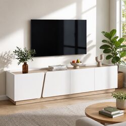 Premium 180cm TV Cabinet with 4 Drawers for Living Room