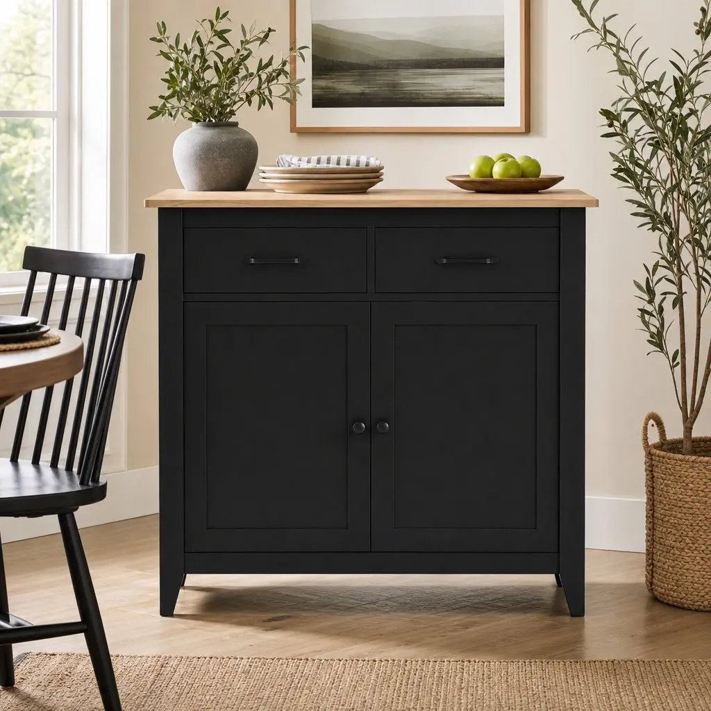 90cm Buffet Sideboard Cabinet with 2 Drawers